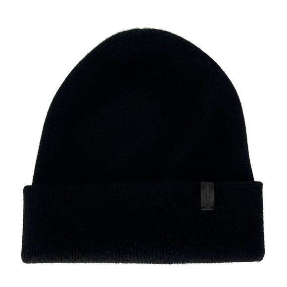 NEW Vince Knit Black 100% Cashmere Beanie Fine Gauge Women’s Winter Hat Warm New - Picture 2 of 10